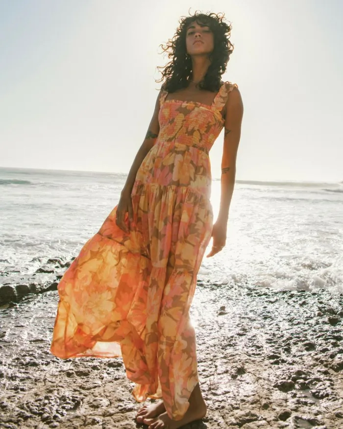Feelin Fine Maxi Dress Multi Women Billabong Maxi Dresses