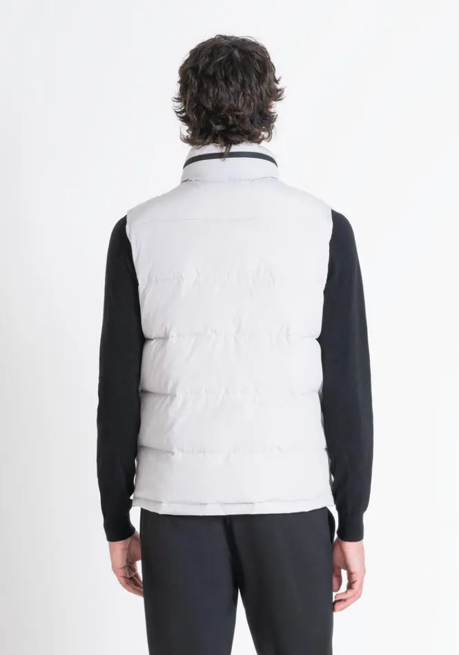 Field Jackets And Coats Men Antony Morato Light Colour Regular Fit Sleeveless Down Jacket With Dupont Sorona Synthetic Padding Ice