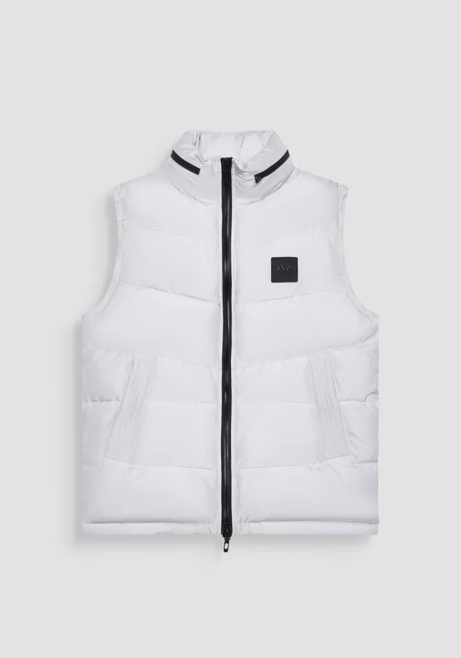 Field Jackets And Coats Men Antony Morato Light Colour Regular Fit Sleeveless Down Jacket With Dupont Sorona Synthetic Padding Ice
