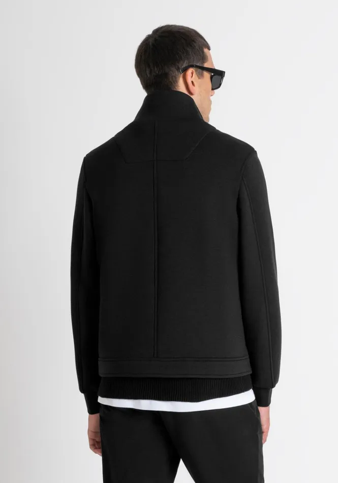Field Jackets And Coats Men Antony Morato Regular Fit Jacket In Scuba Fabric With Pockets Black