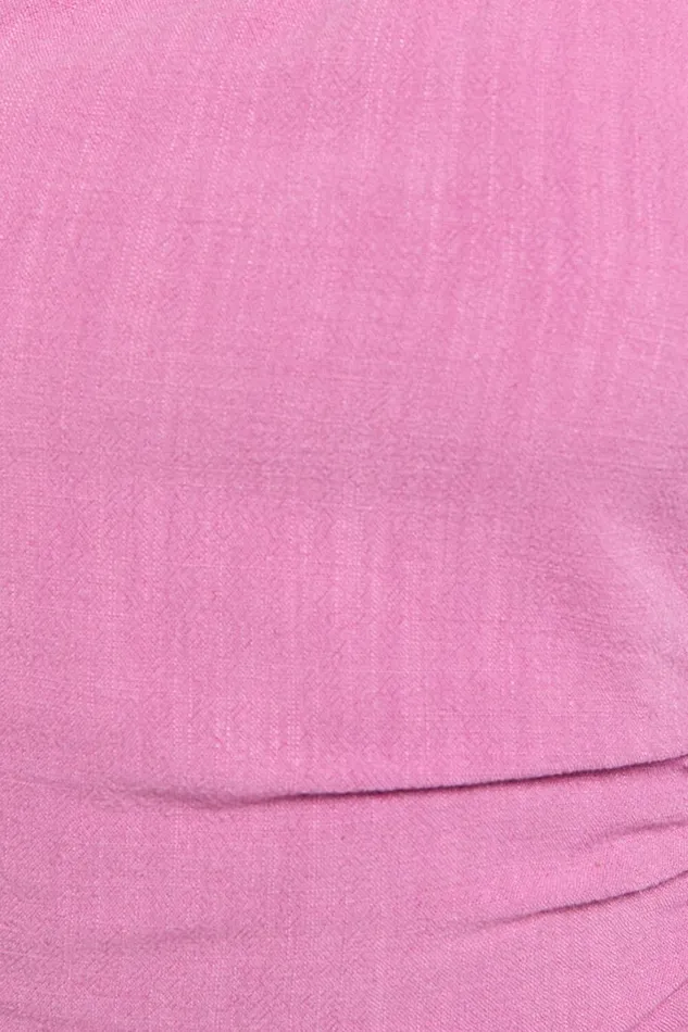 Finley Midi Dress 8211 Linen Feel One Shoulder Ruched Dress In Orchid Women Showpo Dresses
