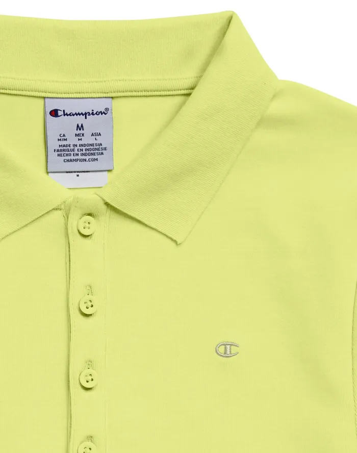 Fitted Polo C Logo Frozen Lime Women Champion TShirts and Tops