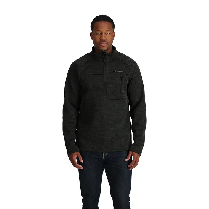 Fleece Mens Spyder Encore Half Zip 8211 Black