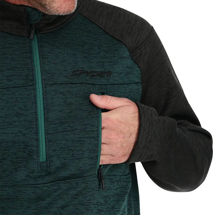 Fleece Mens Spyder Encore Half Zip 8211 Cypress Green