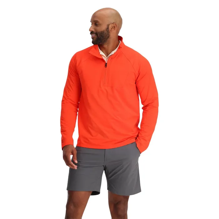 Fleece Mens Spyder Matrix Gridweb Half Zip 8211 Twisted Orange