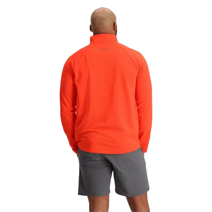 Fleece Mens Spyder Matrix Gridweb Half Zip 8211 Twisted Orange