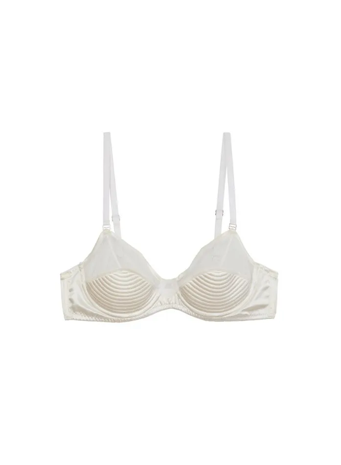 Fleur Du Mal Bridal Women Top Stitch Bebe Bra Ivory Fleur Du Mal Bridal Women Top Stitch Bebe Bra Ivory