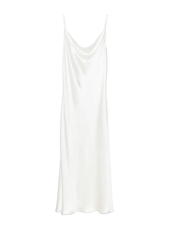 Fleur Du Mal Dresses Women Cowl Neck Slip Dress White Fleur Du Mal Dresses Women Cowl Neck Slip Dress White