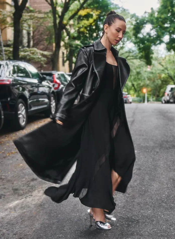 Fleur Du Mal Outerwear Women Leather Trench Coat Black Fleur Du Mal Outerwear Women Leather Trench Coat Black