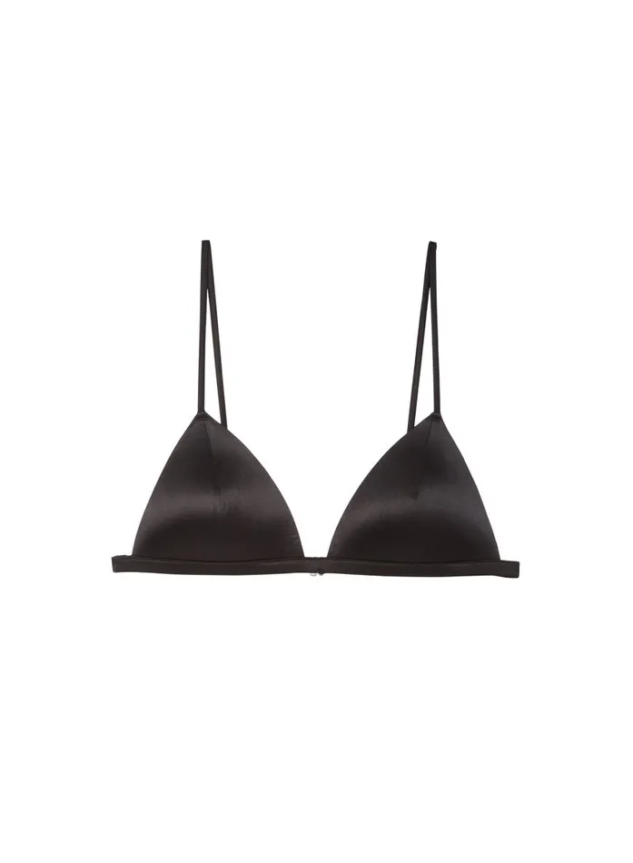 Fleur Du Mal Pleasure Women Molded Luxe Triangle Bra Black Fleur Du Mal Pleasure Women Molded Luxe Triangle Bra Black