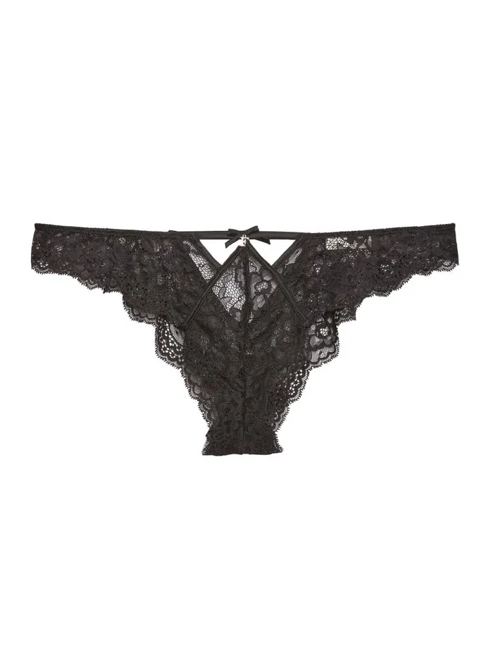 Fleur Du Mal Pleasure Women Naomi Lace Cheeky Black Fleur Du Mal Pleasure Women Naomi Lace Cheeky Black
