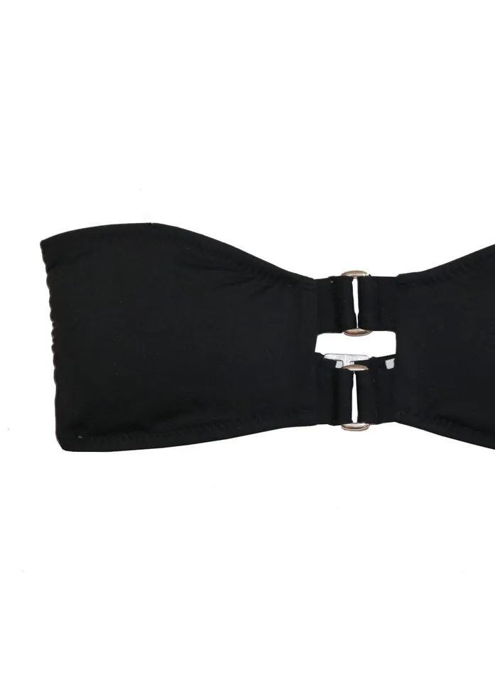 Fleur Du Mal Swim Women Cutout Bandeau Top Black Fleur Du Mal Swim Women Cutout Bandeau Top Black