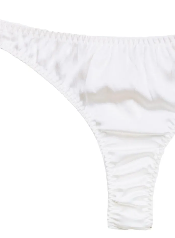 Fleur Du Mal Thongs Women Luxe Thong Ivory Fleur Du Mal Thongs Women Luxe Thong Ivory