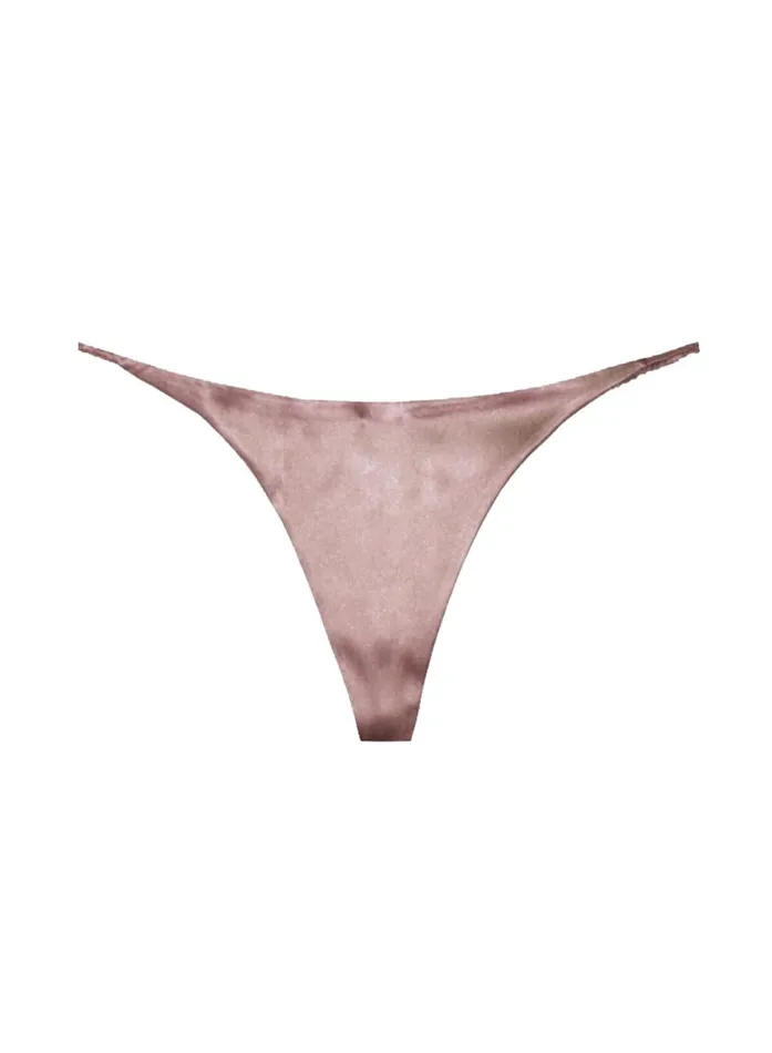 Fleur Du Mal Thongs Women Luxe VString Tan Fleur Du Mal Thongs Women Luxe VString Tan