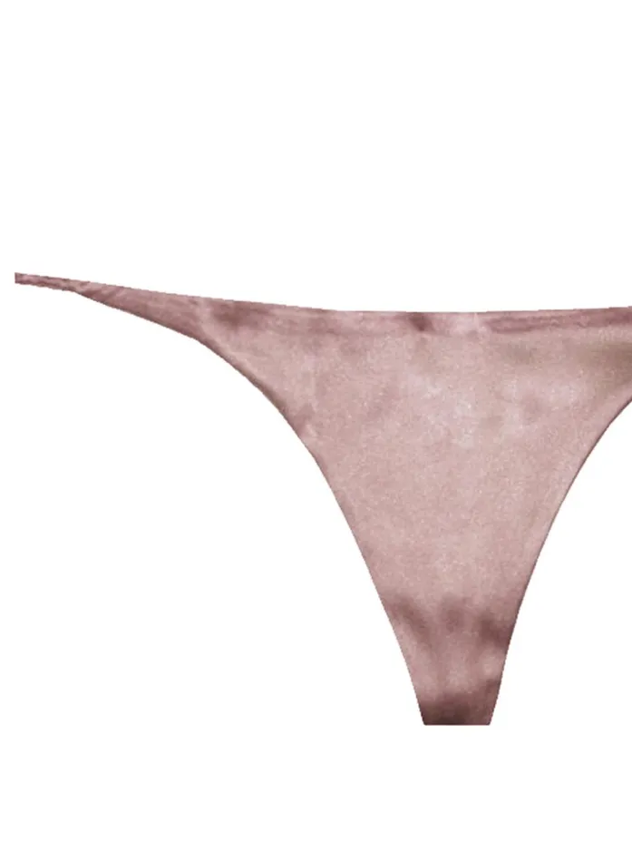 Fleur Du Mal Thongs Women Luxe VString Tan Fleur Du Mal Thongs Women Luxe VString Tan