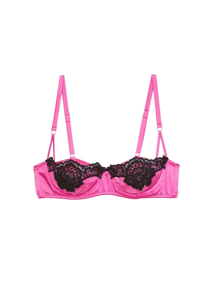 Fleur Du Mal Underwire Bras Women All About Eve Balconette Bra Some Like It Hot Pink Fleur Du Mal Underwire Bras Women All About Eve Balconette Bra Some Like It Hot Pink