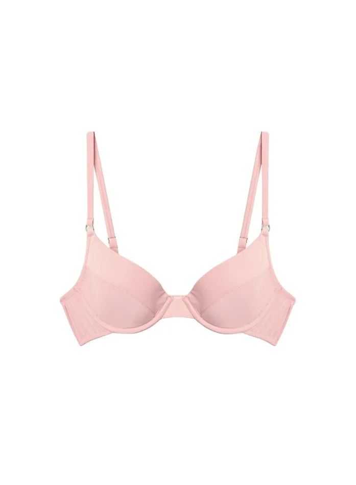 Fleur Du Mal Underwire Bras Women Eco Luxe Jersey Lined Demi Bra Rose Pink Fleur Du Mal Underwire Bras Women Eco Luxe Jersey Lined Demi Bra Rose Pink
