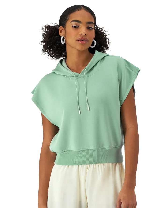 Flex Cropped Hoodie GelInfused Jocktag Sheer Water Teal Women Champion Hoodies and Sweatshirts Flex Cropped Hoodie GelInfused Jocktag Sheer Water Teal Women Champion Hoodies and Sweatshirts