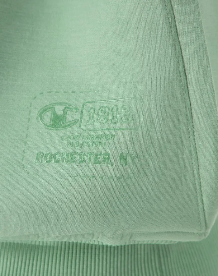 Flex Cropped Hoodie GelInfused Jocktag Sheer Water Teal Women Champion Hoodies and Sweatshirts