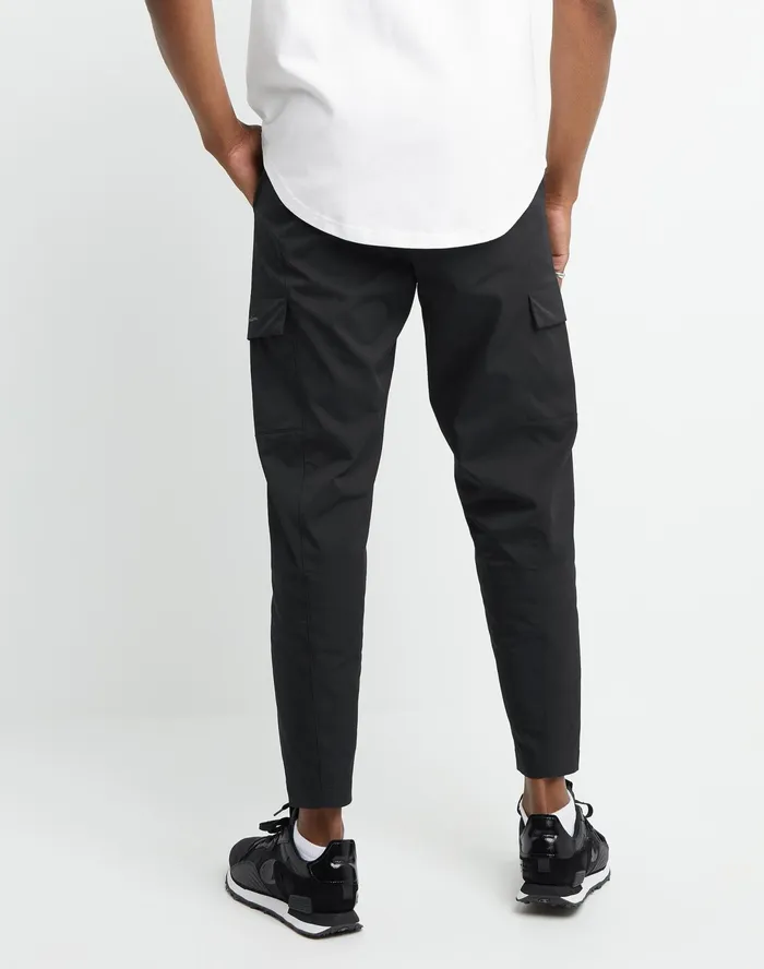 Flex Woven Stretch Pants Rubber Champion Logo 275034 Black Men Champion Pants and Joggers