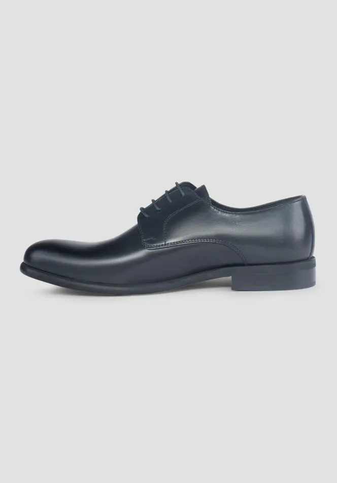 Formal Shoes Men Antony Morato Hurt Leather Derby Blue Ink