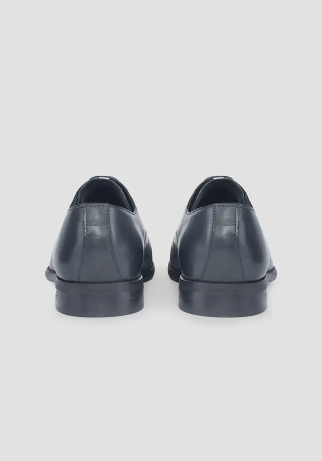 Formal Shoes Men Antony Morato Hurt Leather Derby Blue Ink
