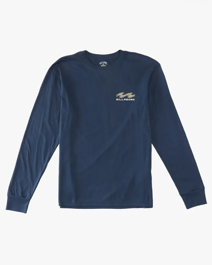 Fragment Long Sleeve TShirt Dark Blue Men Billabong TShirts