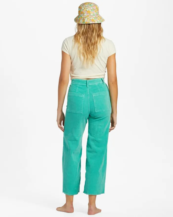 Free Fall WideLeg Corduroy Pants Bright Lagoon Women Billabong Pants