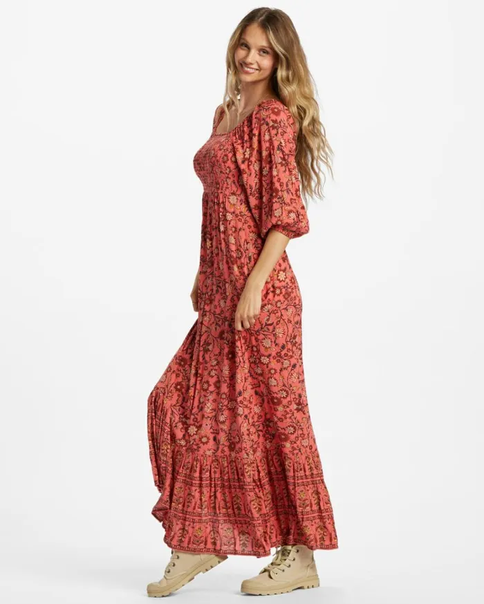 Full Bloom Dress Hibiscus Women Billabong Maxi Dresses