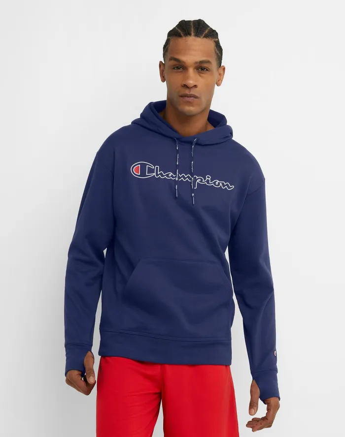 Game Day Hoodie C Logo Athletic Navy Men Champion Hoodies and Sweatshirts