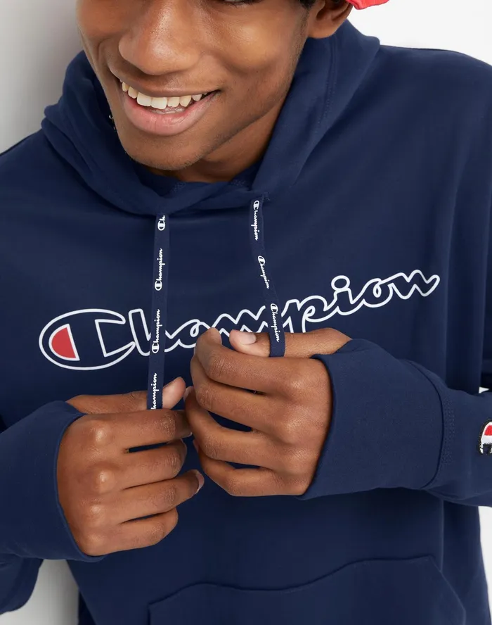 Game Day Hoodie C Logo Athletic Navy Men Champion Hoodies and Sweatshirts