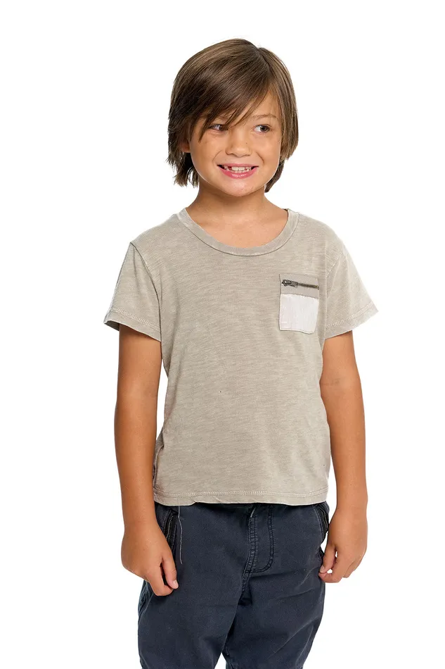 Gauze Jersey Zip Pocket Short Sleeve Tee Tops Chaser Brand Boys Gauze Jersey Zip Pocket Short Sleeve Tee Tops Chaser Brand Boys