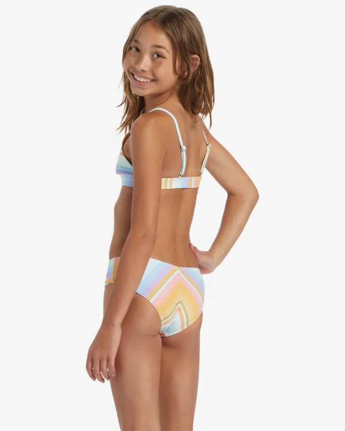 Girl039s Blissed Out Banded Tri Set Bikini Set Multi Kids Billabong Girls039 Swimwear