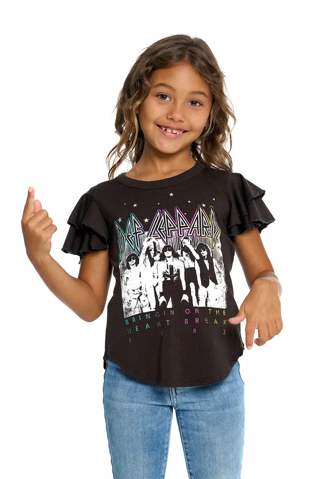 Girls Def Leppard Heartbreak Tops Chaser Brand
