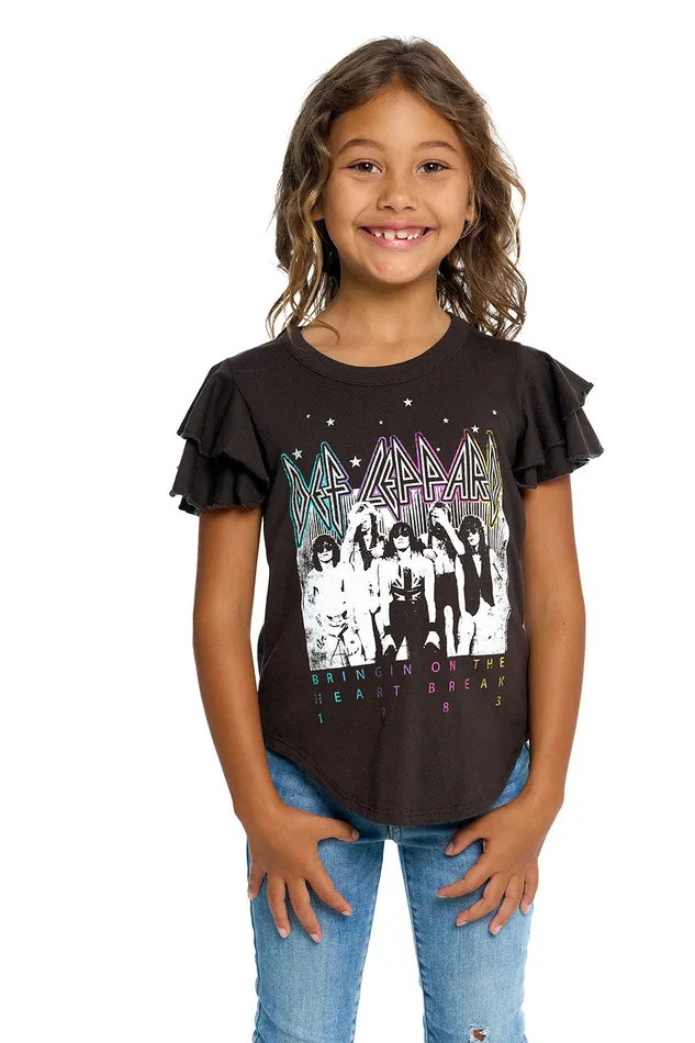Girls Def Leppard Heartbreak Tops Chaser Brand Girls Def Leppard Heartbreak Tops Chaser Brand