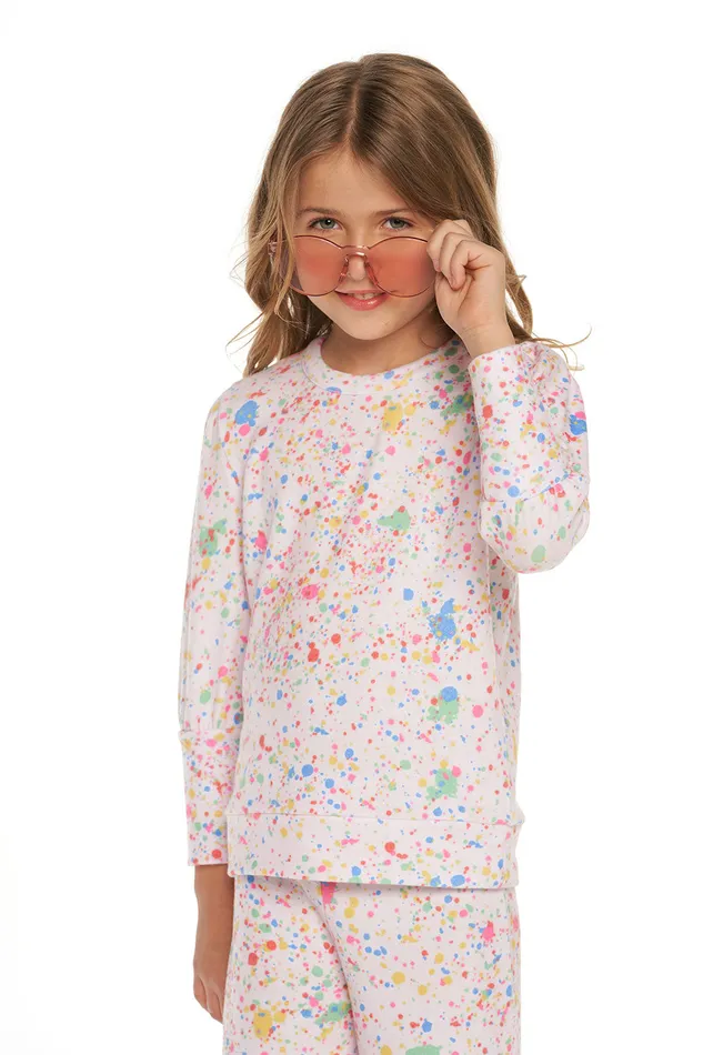 Girls Rpet Bliss Knit Puff Sleeve Pullover Tops Chaser Brand
