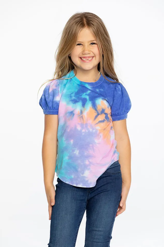 Girls Rpet Vintage Jersey Puff Short Sleeve Shirttail Tee Tops Chaser Brand