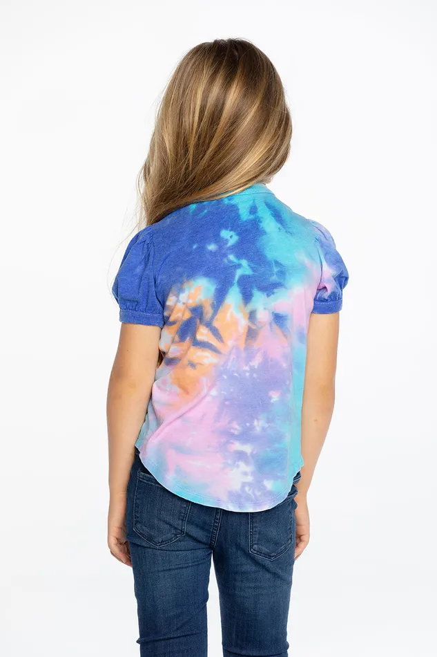 Girls Rpet Vintage Jersey Puff Short Sleeve Shirttail Tee Tops Chaser Brand