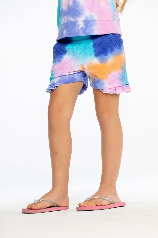 Girls Terry Cloth Ruffle Shorts Bottoms Chaser Brand