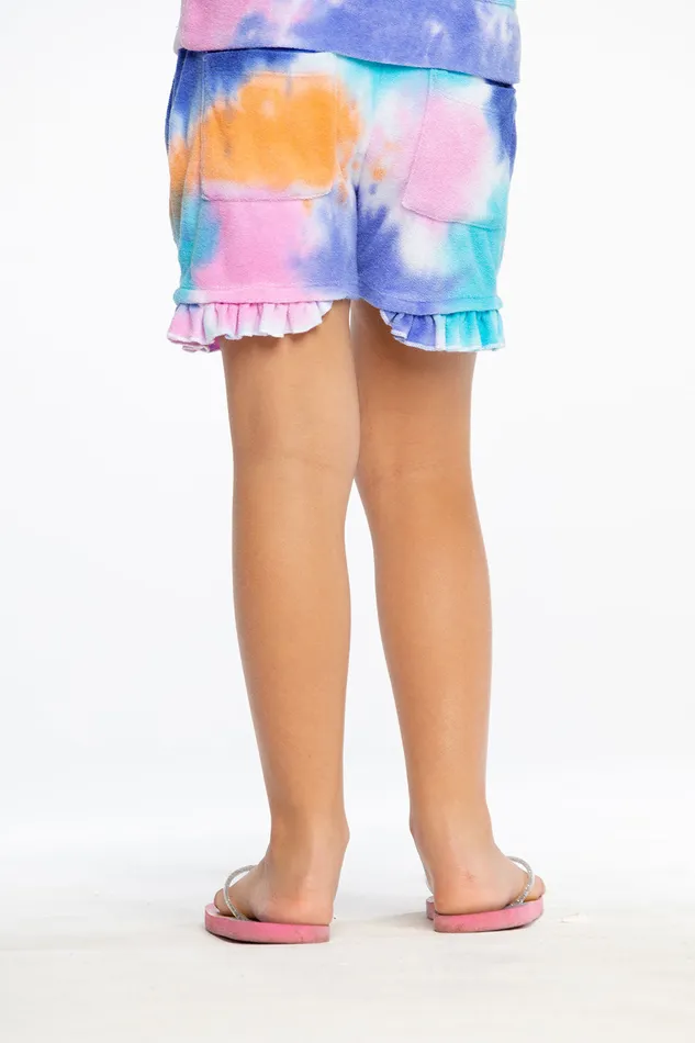 Girls Terry Cloth Ruffle Shorts Bottoms Chaser Brand
