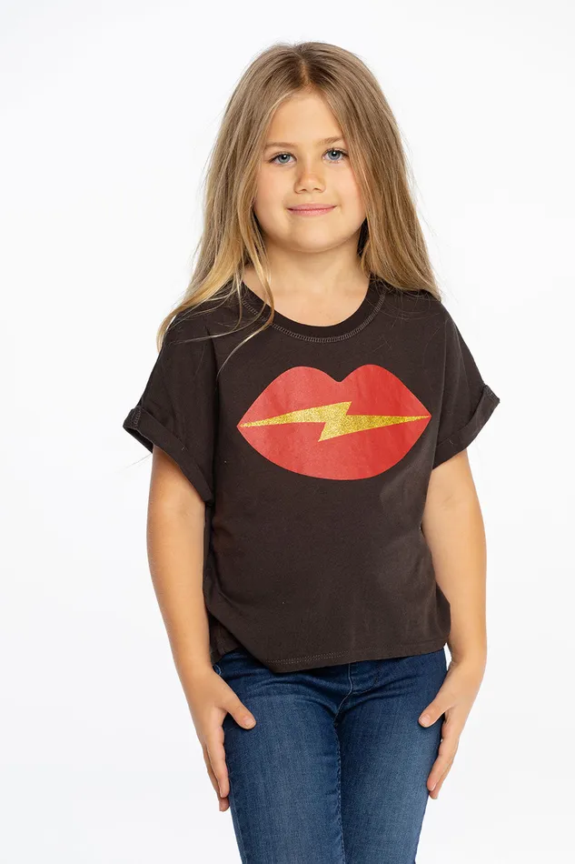 Girls Tops Chaser Brand Rock Lips