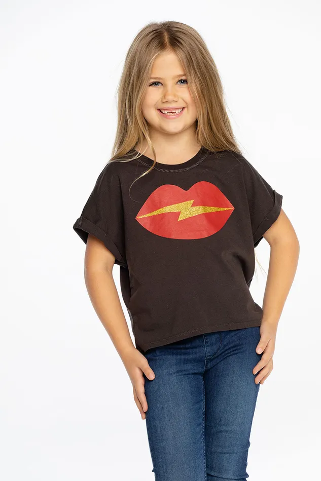 Girls Tops Chaser Brand Rock Lips Girls Tops Chaser Brand Rock Lips