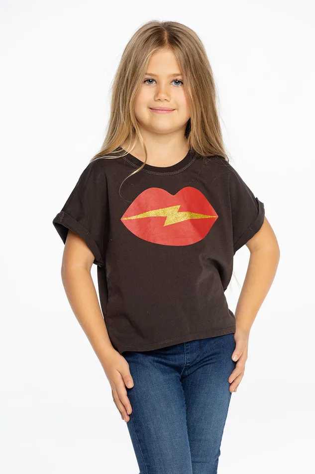 Girls Tops Chaser Brand Rock Lips Girls Tops Chaser Brand Rock Lips