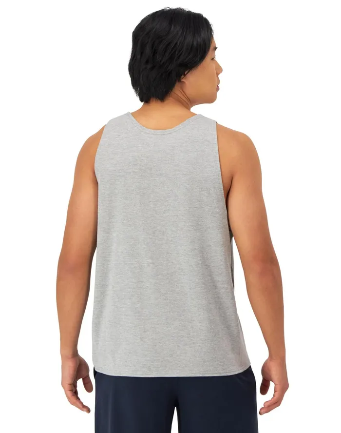 Got Game Tank Arch Brushed Logo Oxford Grey Men Champion TShirts and Tops