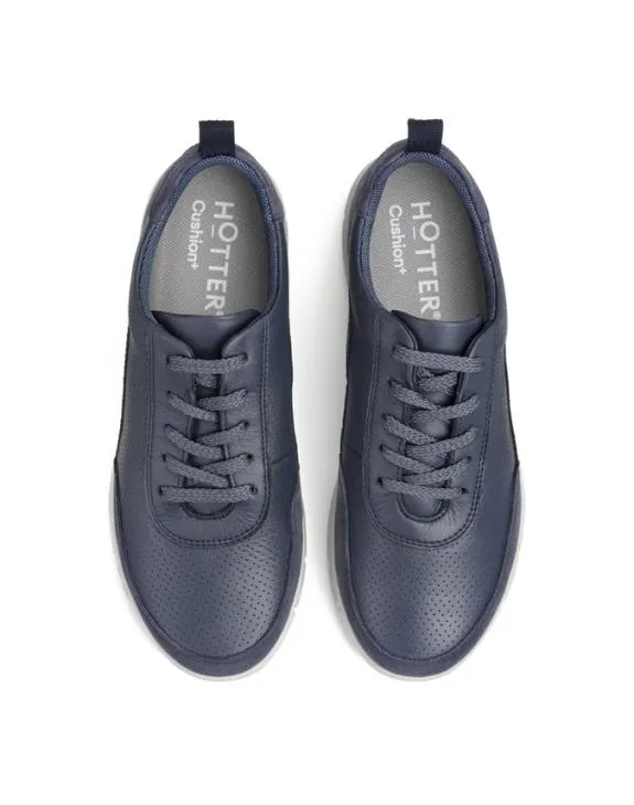 Gravity II Shoes Navy Croc Women Hotter Flat Shoes