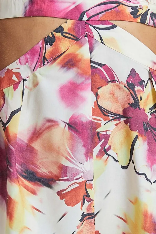 Gwyneth Playsuit 8211 Long Sleeve Cut Out Playsuit In DAHLIA DUSK FLORAL Women Showpo Rompers