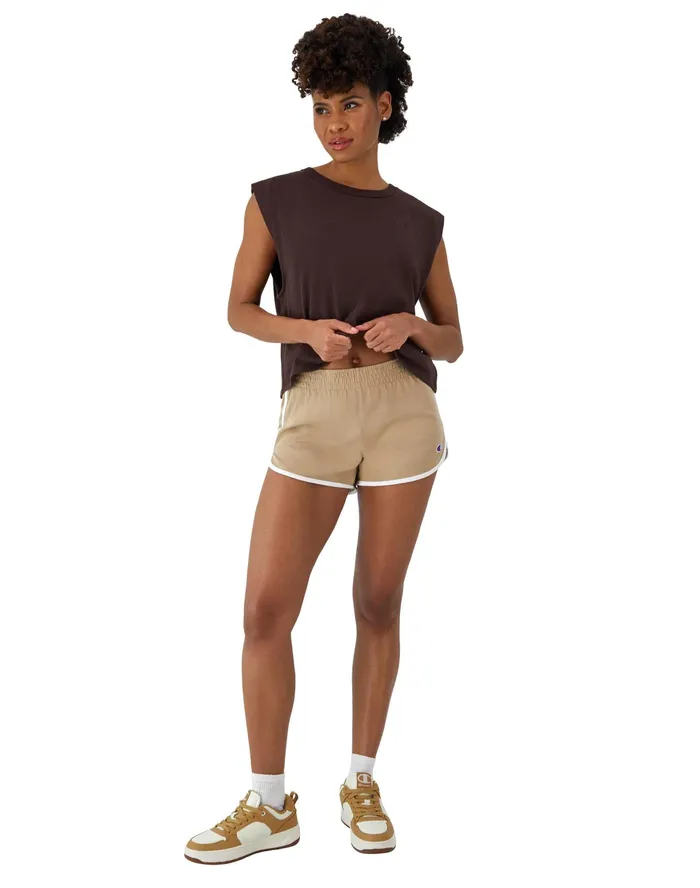 Gym Shorts C Logo 25034 Country Walnutwhite Women Champion Shorts