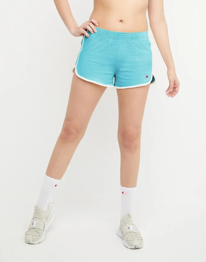 Gym Shorts C Logo 25034 Light Sky Bluewhite Women Champion Shorts