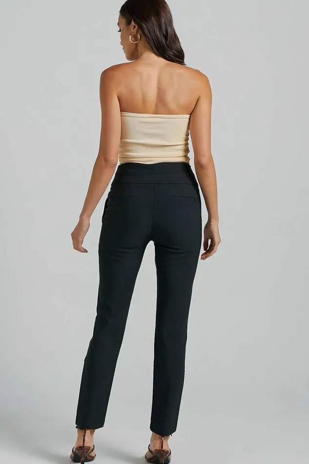 Hailey Trousers 8211 High Waisted Trouser In Black Women Showpo Curve Clothes