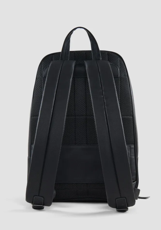 Handbags Men Antony Morato Backpack In Faux Leather Black
